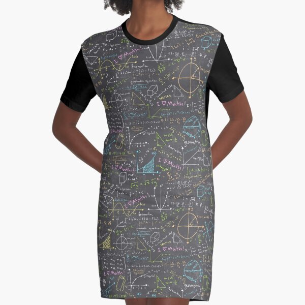 Math Lessons Graphic T-Shirt Dress