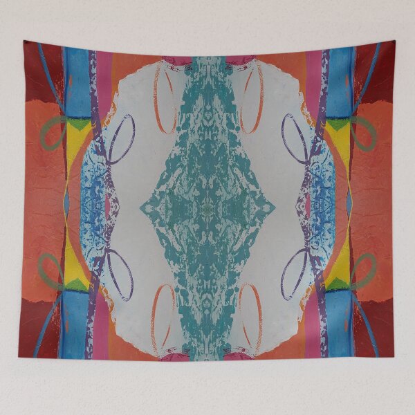 Item preview, Loopy Red Orange And Blue Abstract Design designed and sold by Ruth Palmer.