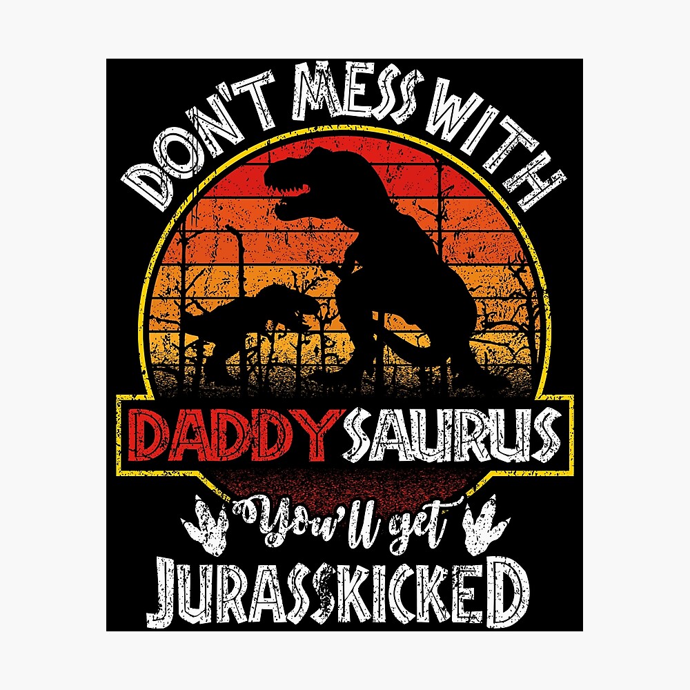Fathers Day Welcome Doormat Jurassic World Don't Mess With Dadasaurus Funny Dad Door Mat Gift For Him You'll Get Jurasskicked
