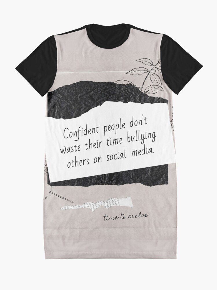 Thumbnail 3 of 5, Graphic T-Shirt Dress, Cyberbullying: Lesson Learned designed and sold by Michelle Davies.