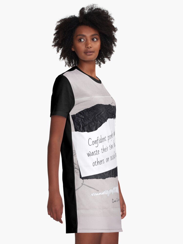 Thumbnail 2 of 5, Graphic T-Shirt Dress, Cyberbullying: Lesson Learned designed and sold by Michelle Davies.