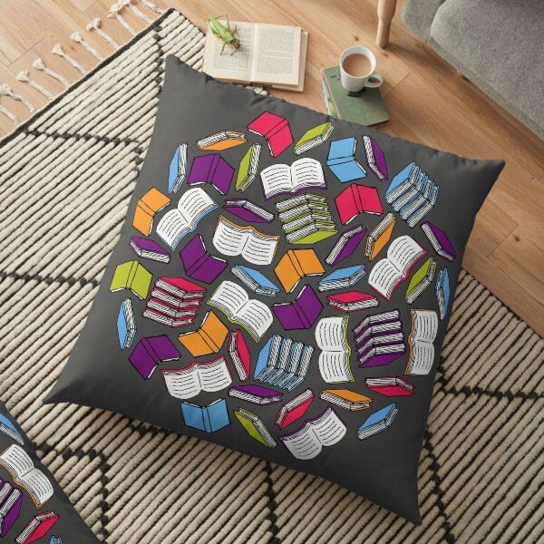 So Many Colorful Books... Floor Pillow