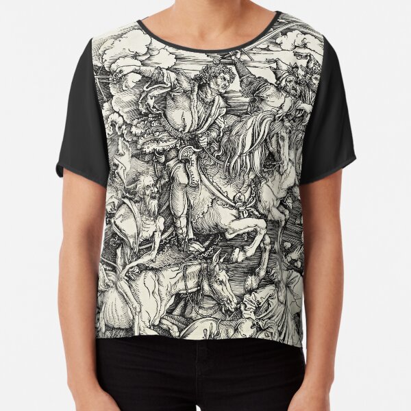 Four Horsemen of the Apocalypse - Albrecht Dürer Chiffon Top