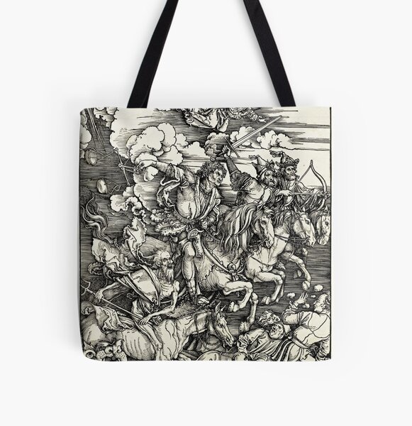 Four Horsemen of the Apocalypse - Albrecht Dürer All Over Print Tote Bag