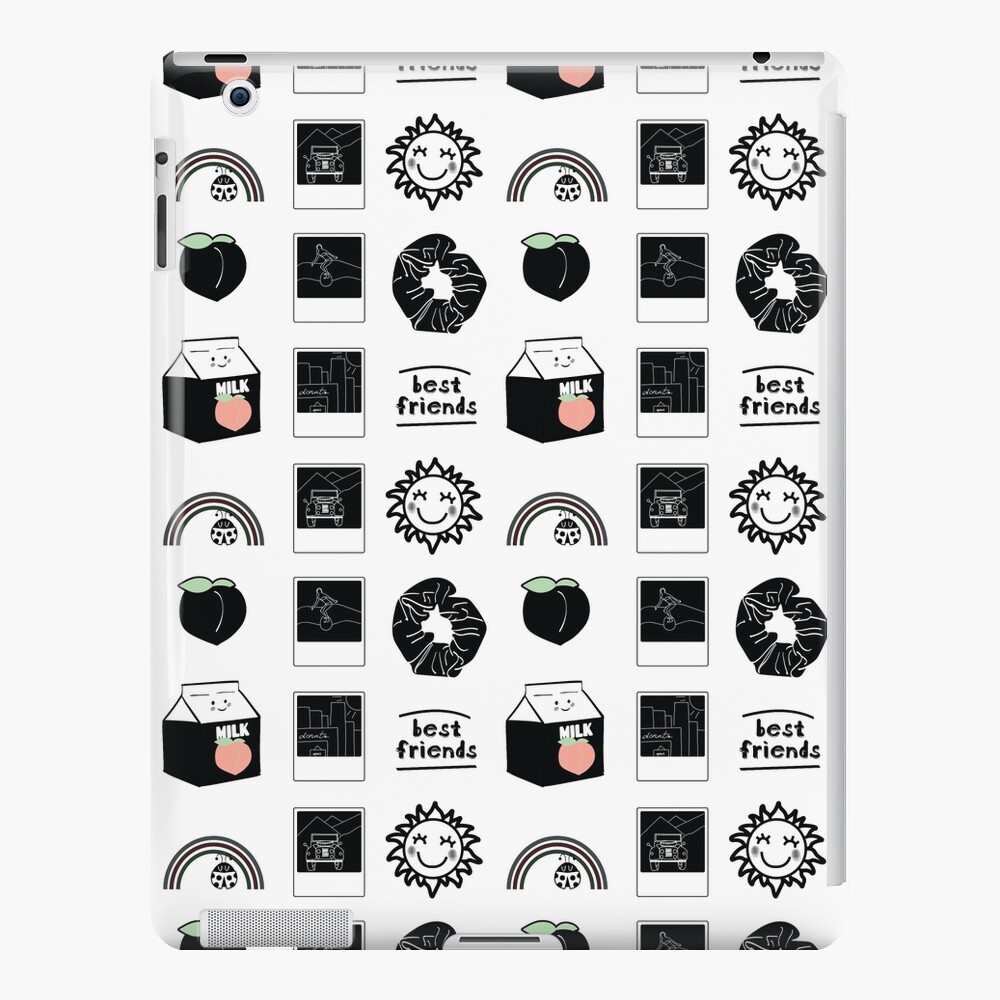 Black And White Best Friends Aesthetic Sticker Pack Ipad Case Skin By The Goods Redbubble