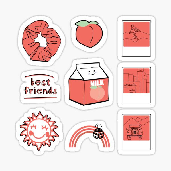  Coral  Best Friends Aesthetic  Sticker  Pack Sticker  by The 