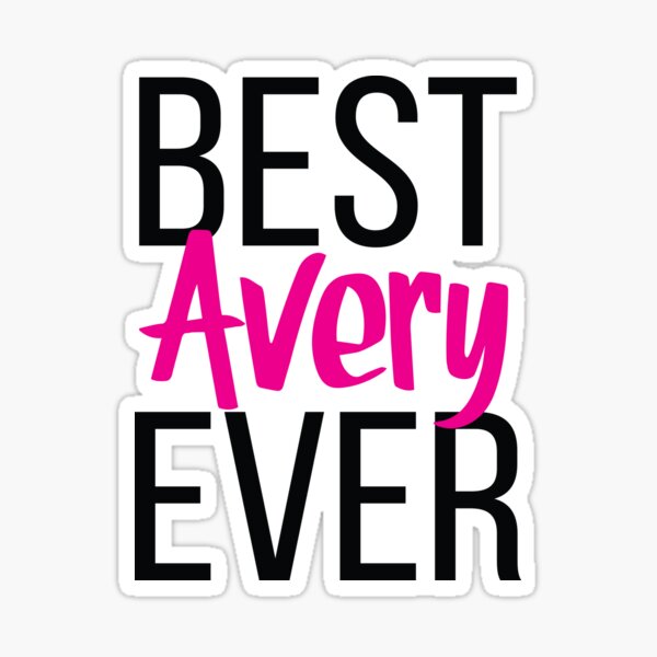 AVERY name personalized colorful Sticker for Sale by allysmar  Redbubble