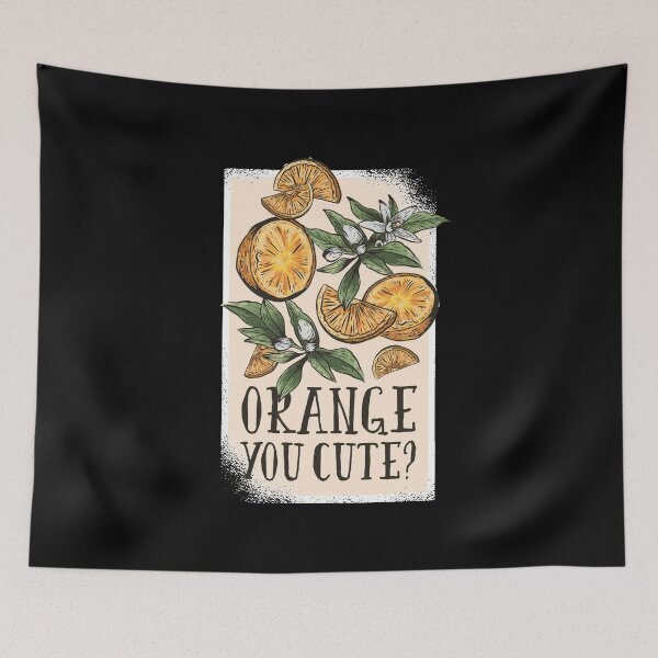 Item preview, Orange You Cute - Funny Fruit Pun  designed and sold by PrintPress.