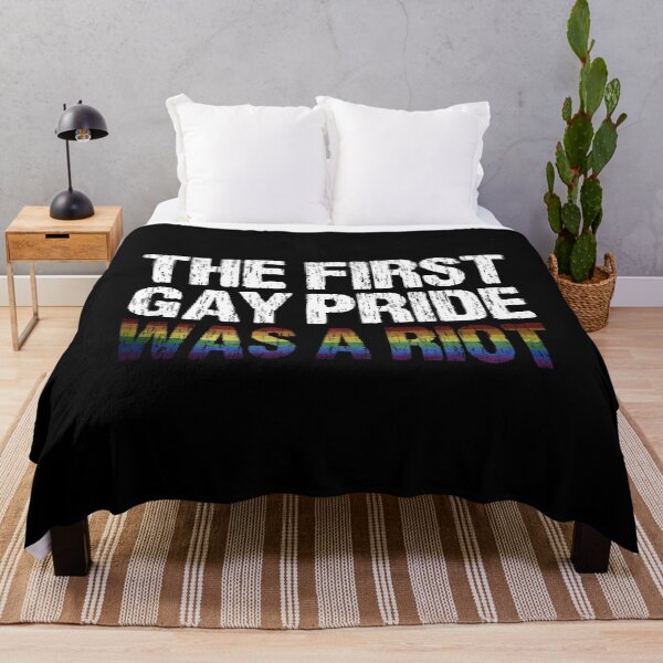 Item preview, The First Gay Pride was a Riot Distressed Flag Design designed and sold by Nirvanibex.