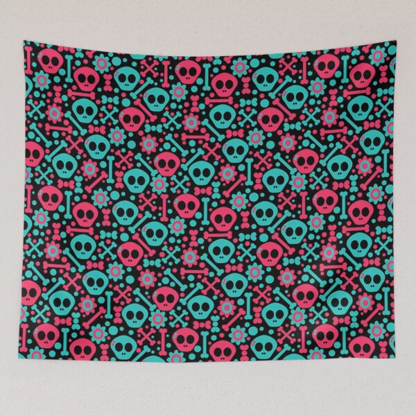 Item preview, Emo Skull and Crossbones Pattern designed and sold by SerpentSkyArts.
