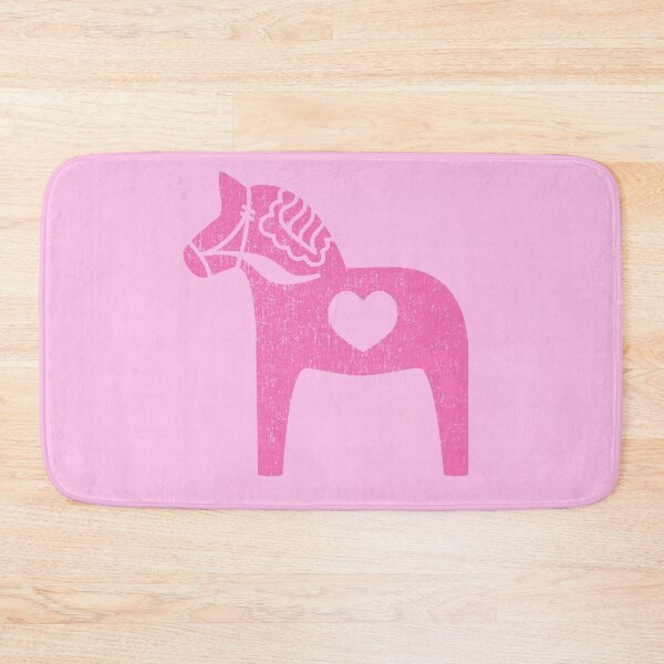 Item preview, Scandinavian Dala Horse Pink Swedish Symbol Fun Color Hearts Distressed designed and sold by funnytshirtemp.