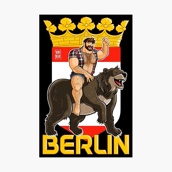 ADAM LIKES BERLIN BEAR Photographic Print