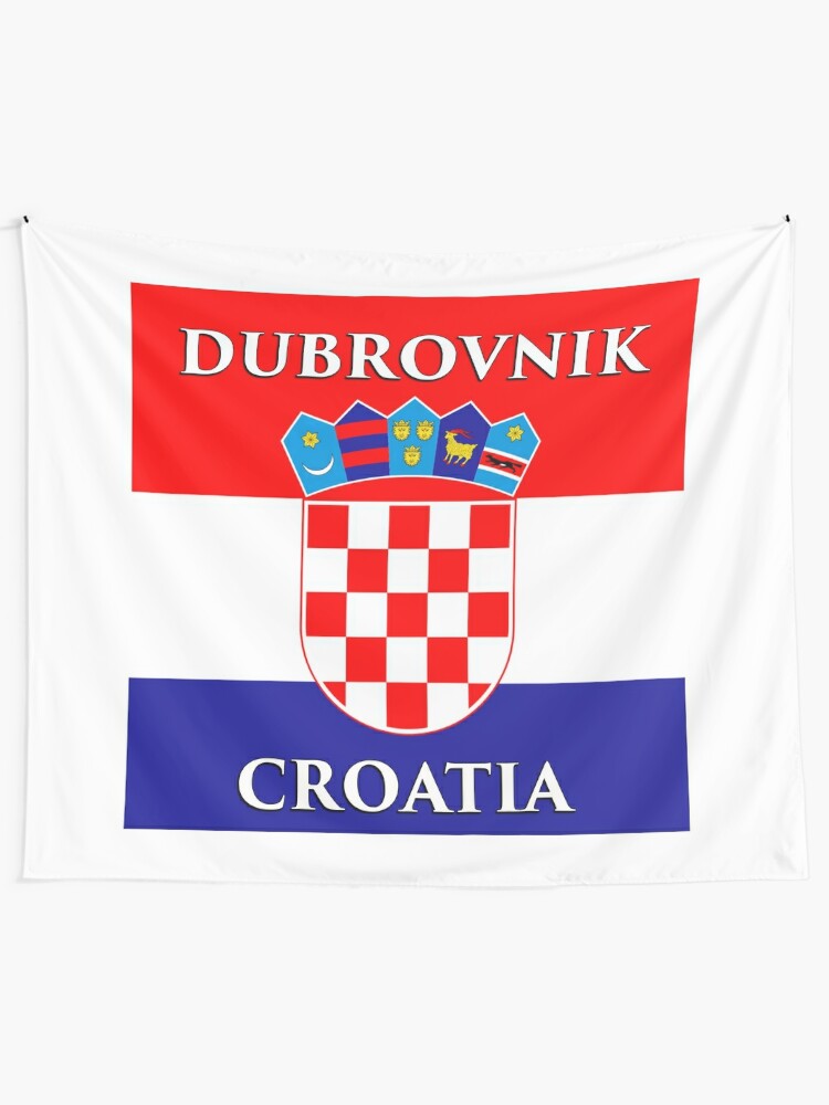 Dubrovnik Croatia Croatian Flag Design Wall Tapestry