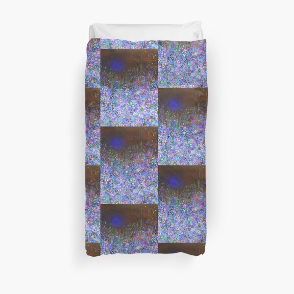 Flower Meadow Blue night Duvet Cover