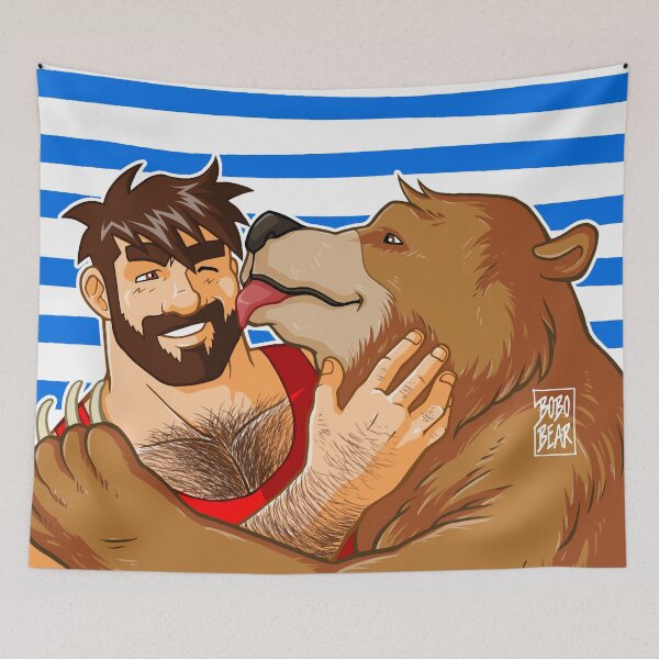 Item preview, BEAR KISS - SAILOR STRIPES designed and sold by bobobear.