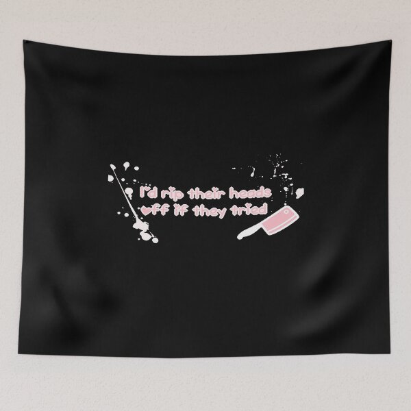Item preview, Rip their heads off (Black) designed and sold by KawaiiCaps.