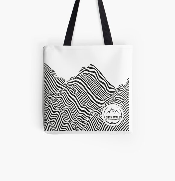 Mountain contours All Over Print Tote Bag