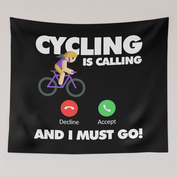 Item preview, Cycling is calling and I must go, Funny Sport Player designed and sold by elhefe.