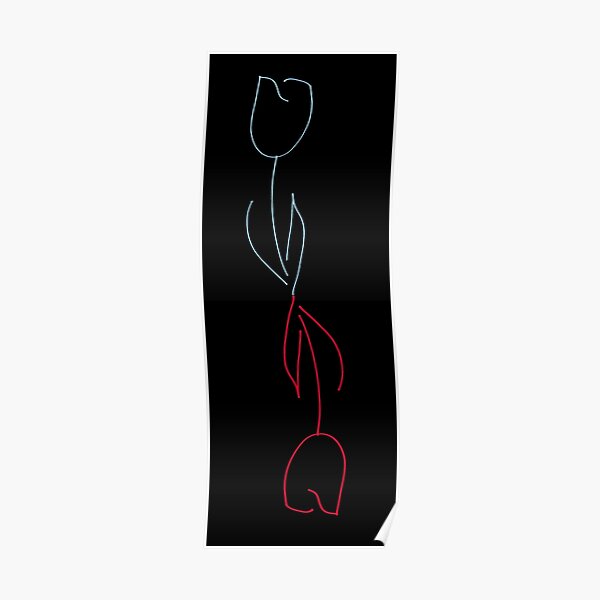 Fringe Tulip, Red and Blue Version Poster