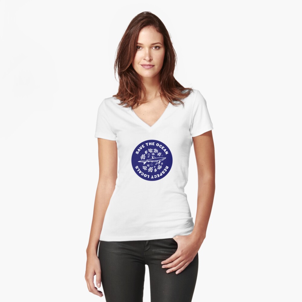 Item preview, Fitted V-Neck T-Shirt designed and sold by lukassfr.