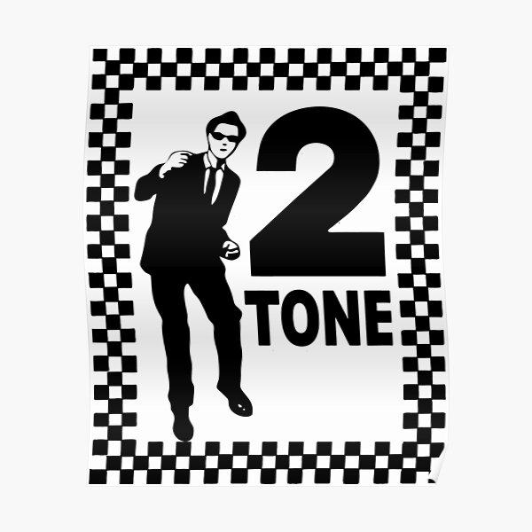 Ska Man Two Tone Genre British Music Poster Punk Rock Black White Picture