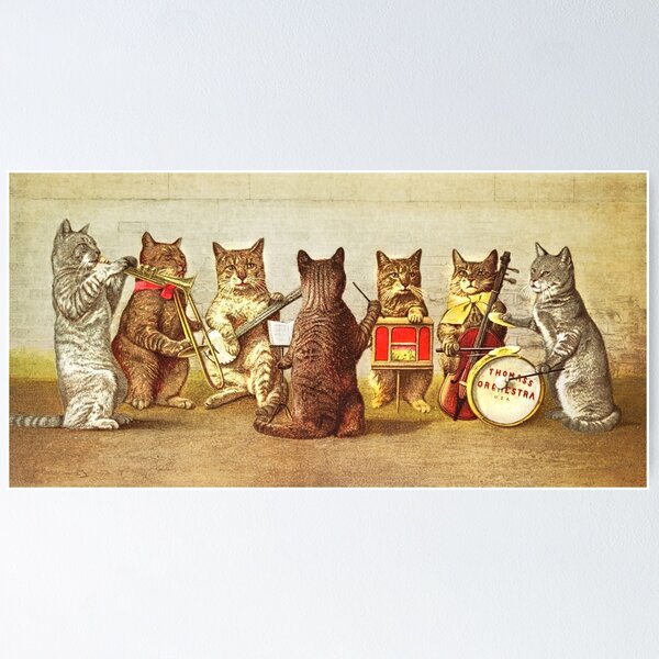 Aperçu de l'œuvre Chat orchestre créée et vendue par Grewtrel.