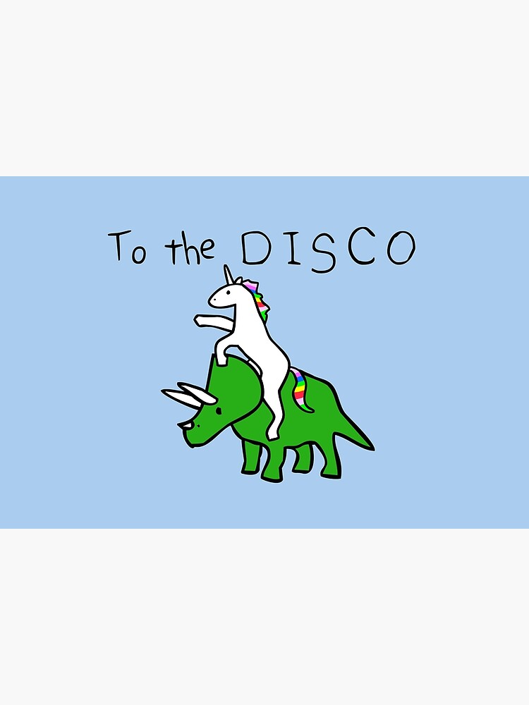 To The Disco (Unicorn Riding Triceratops) by jezkemp