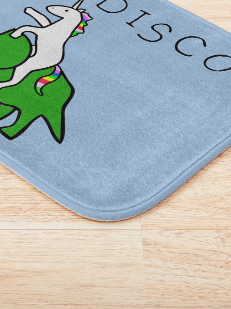 Alternate view of To The Disco (Unicorn Riding Triceratops) Bath Mat