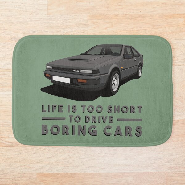 Life is too short to drive boring cars - Nissan Silvia S12 - dark gray Bath Mat