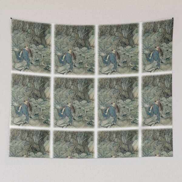 Item preview, ART FOUND HIMSELF IN A FIELD OF GIANT TOADS - A Fairytale Image designed and sold by johndhalsted.