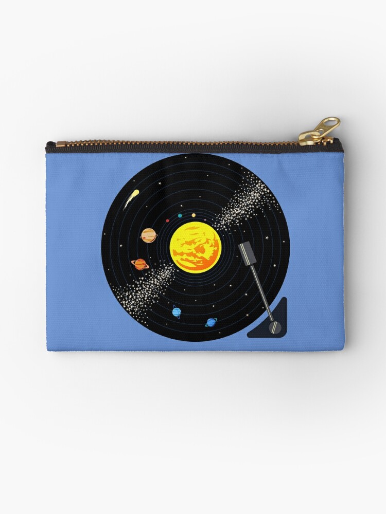 Solar System Vinyl Record Zipper Pouch for Sale by jezkemp