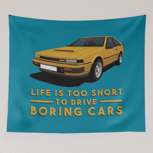 Item preview, Life is too short to drive boring cars - Nissan Silvia S12 - orange designed and sold by knappidesign.
