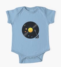 Body de manga corta para bebé Disco de vinilo del sistema solar