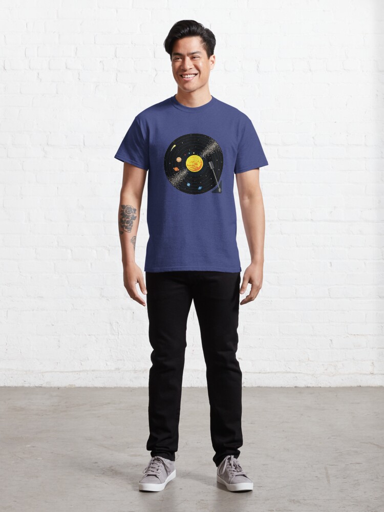 Alternate view of Solar System Vinyl Record Classic T-Shirt