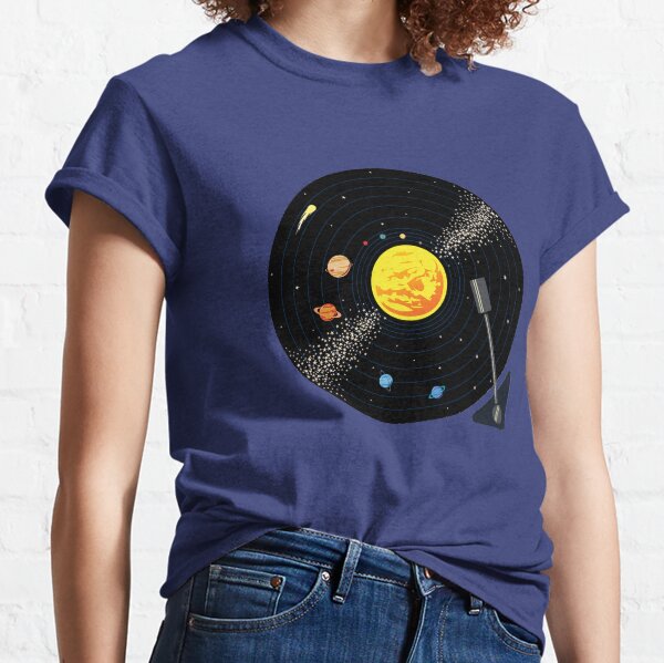 Disco de vinilo del sistema solar Camiseta clásica
