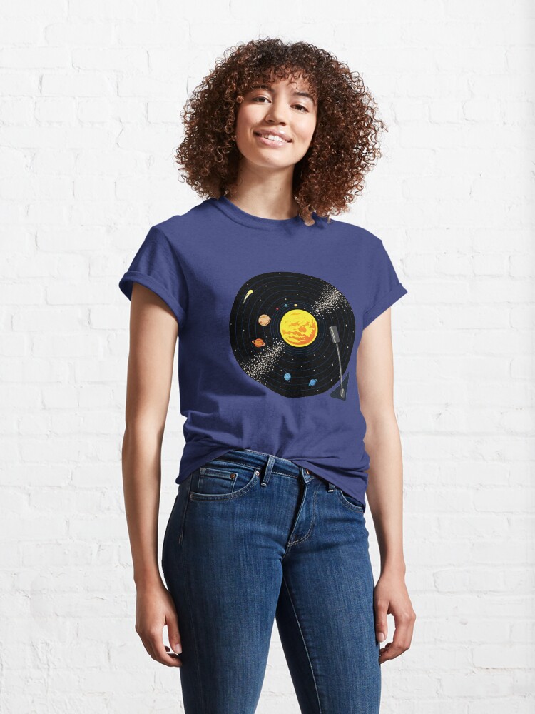 Alternate view of Solar System Vinyl Record Classic T-Shirt