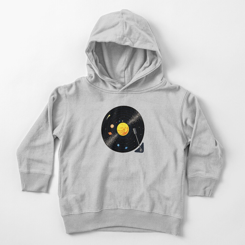 Solar System Vinyl Record Toddler Pullover Hoodie