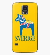 Sverige Dala Dalarna Sweden Pferd Dalecarlian Swedish Dalahost Hülle & Klebefolie für Samsung Galaxy