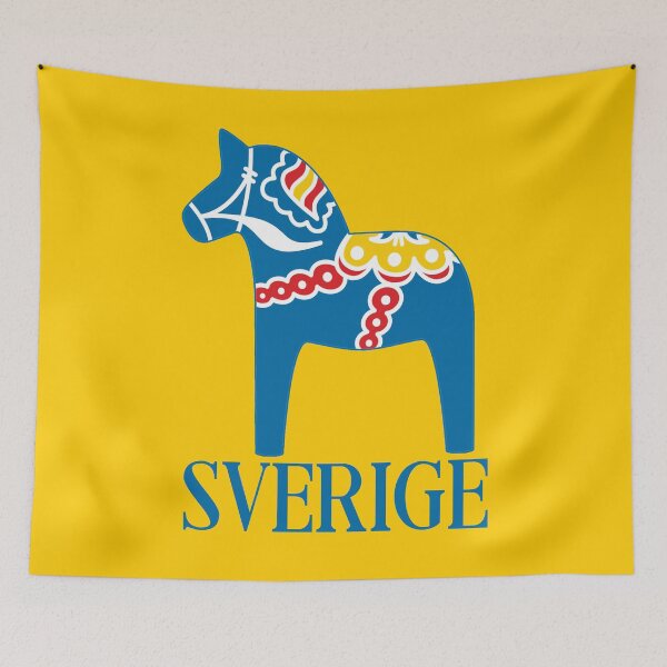 Item preview, Sverige Dala  Dalarna Sweden Horse Dalecarlian Swedish Dalahost designed and sold by funnytshirtemp.