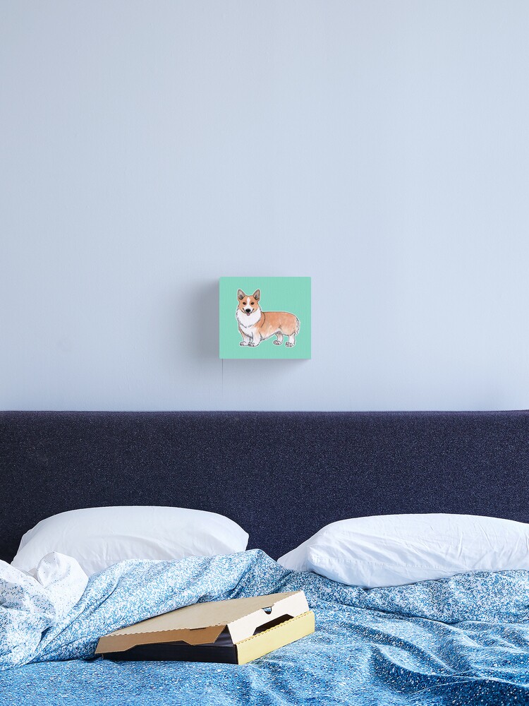corgi print bed sheets