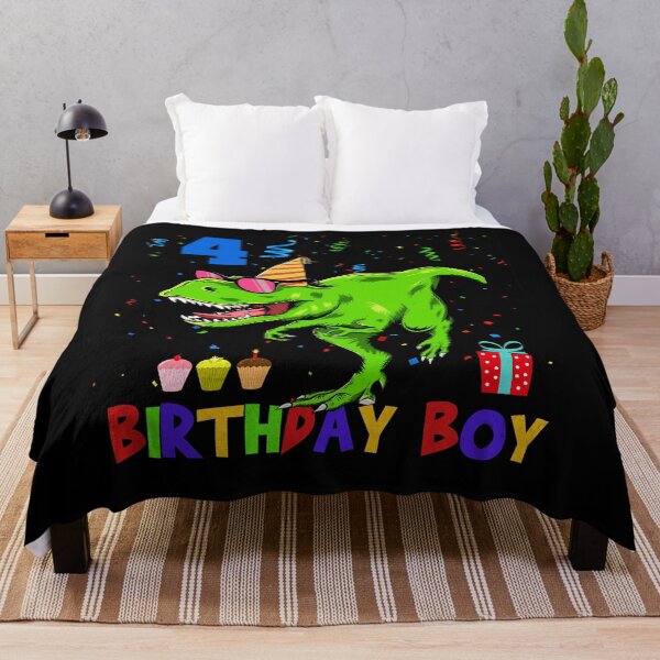 Item preview, Birthday Boy 4th Dinosaur designed and sold by Basti09.