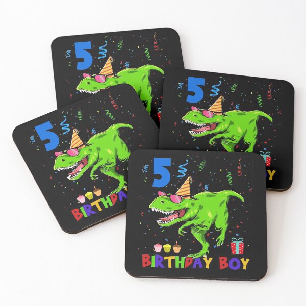 Item preview, Birthday Boy 5th Dinosaur designed and sold by Basti09.