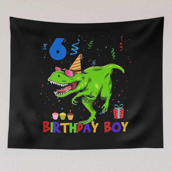 Item preview, Birthday Boy 6th Dinosaur designed and sold by Basti09.