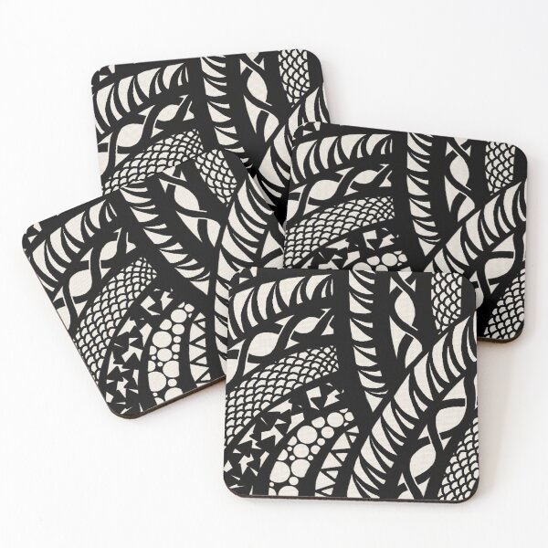 Item preview, Black and White Doodle Scales designed and sold by Random Patterns.
