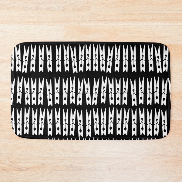 Item preview, White Clothespins on black designed and sold by DilatorySloth.