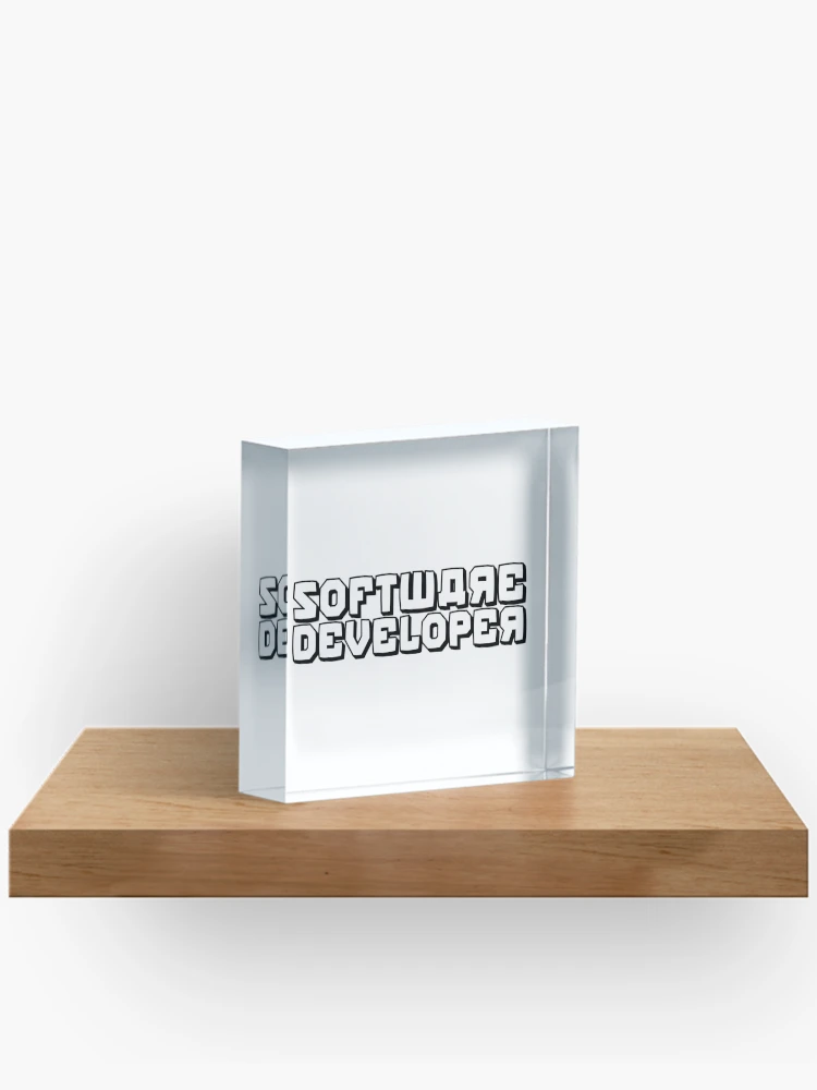 Thumbnail 2 of 5, Acrylic Block, Software Developer designed and sold by KeepOnCoding.