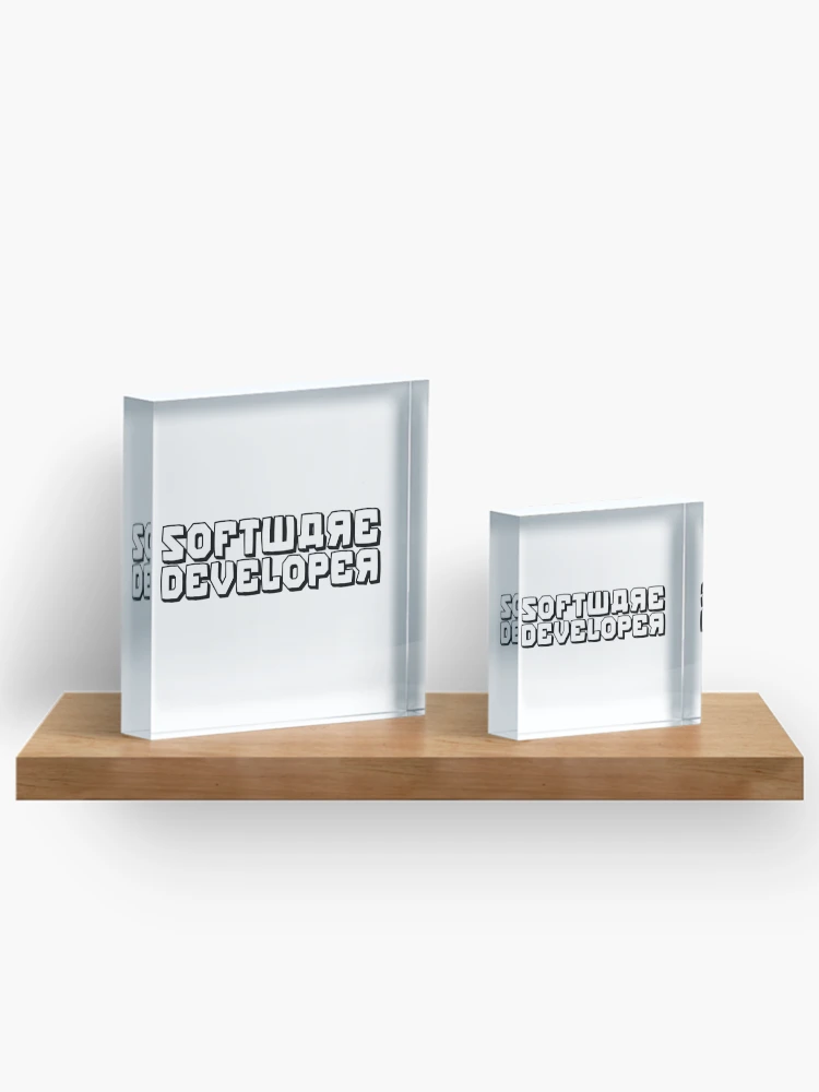 Thumbnail 3 of 5, Acrylic Block, Software Developer designed and sold by KeepOnCoding.