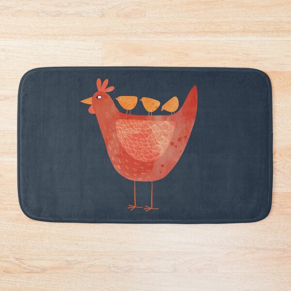 Item preview, Hen and Chicks on Blue designed and sold by squirrell.