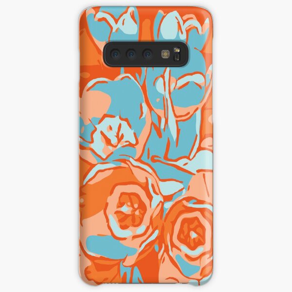 Blumen Tulpen orange-hellblau Samsung Galaxy Leichte Hülle