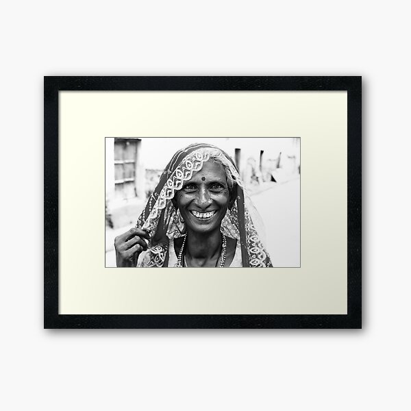 Smile, Life is just a moment Framed Art Print